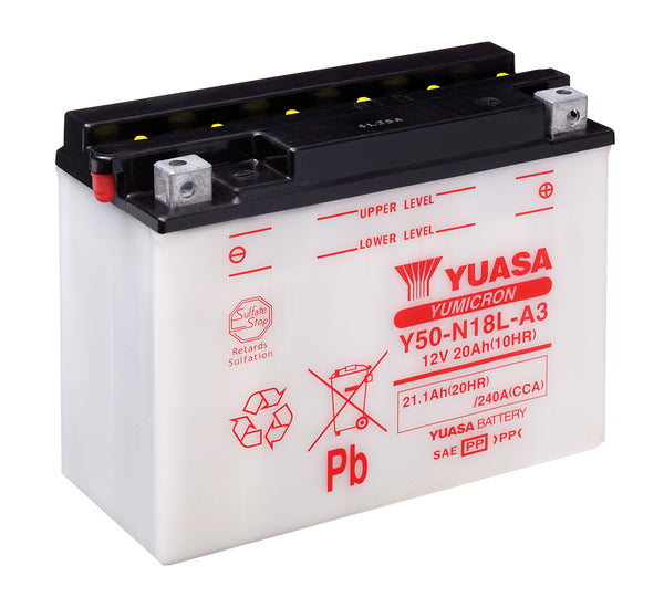 Y50-N18L-A3 (DC) 12V Yuasa Yumicron Motorcycle Battery