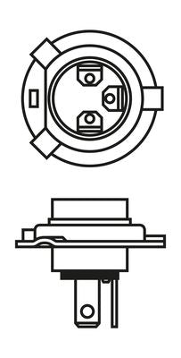Bosch Pure/Lt H4 12V 60/55W P43T (X2) Part No - 1987301621