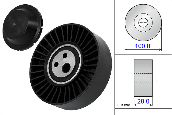INA Tensioner Pulley - V-Ribbed Belt - Part No - 531063520