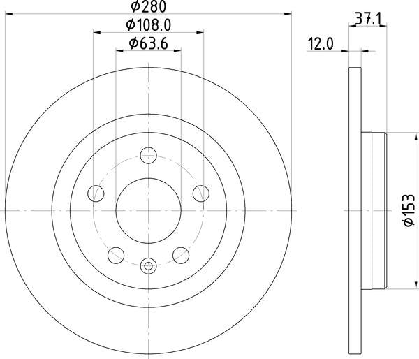 Mintex Brake Discs fits -Volvo S256:5 MDC2983C (also fits other vehicles)