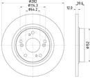 Mintex Brake Discs fits -Honda V308:5 MDC1877 (also fits other vehicles)