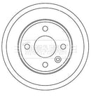 Borg & Beck Brake Drum (Single) -BBR7257