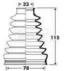 Borg & Beck CV Boot Kit  - BCB2909