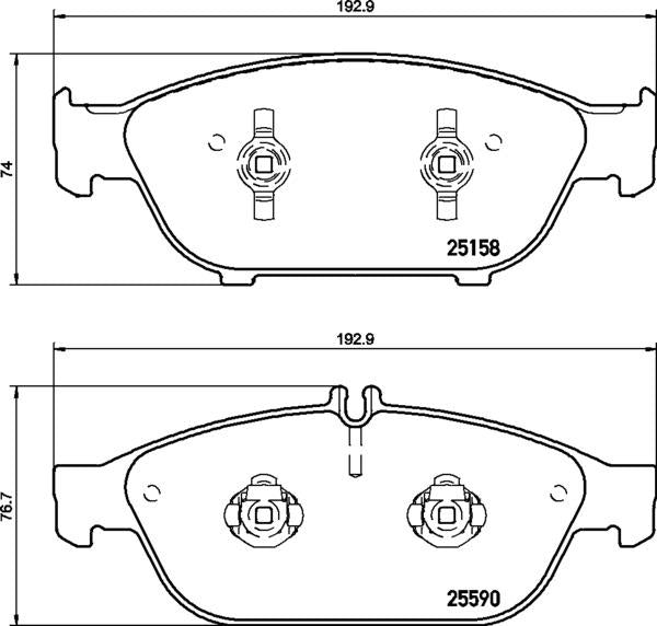 Mintex Brake Pad Set fits -MercedesBenz MDB3311 (also fits other vehicles)