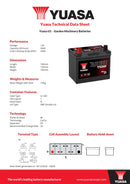 Yuasa 12V 30Ah 330A Active Specialist & Garden Battery  - U1 - 4 Year Warranty