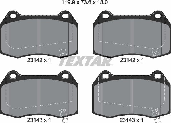 Textar Brake Pad Set - 2314204