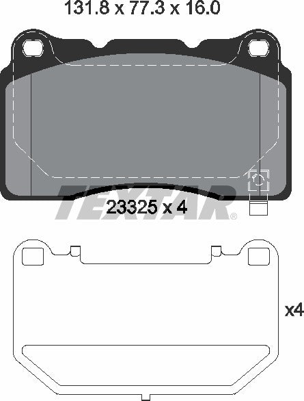 Textar Brake Pad Set - 2332502