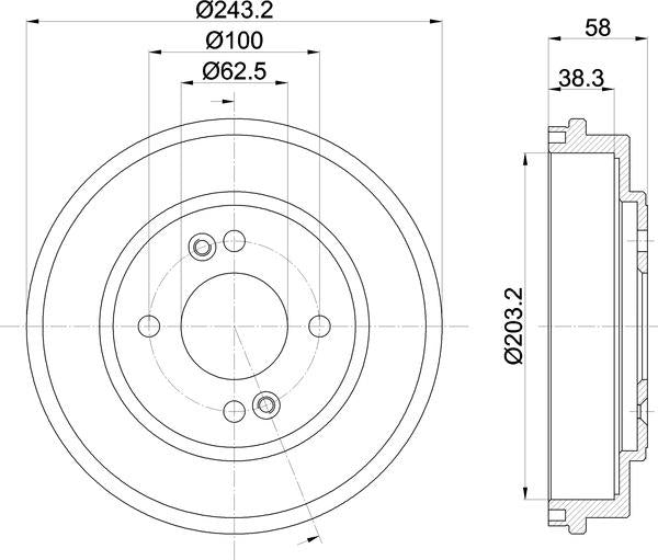 Mintex Brake Drum (Single) fits -Hyundai MBD312 (also fits other vehicles)