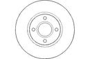 Disctech Brake Disc - Fits Ford - ABD2611 - Front Axle