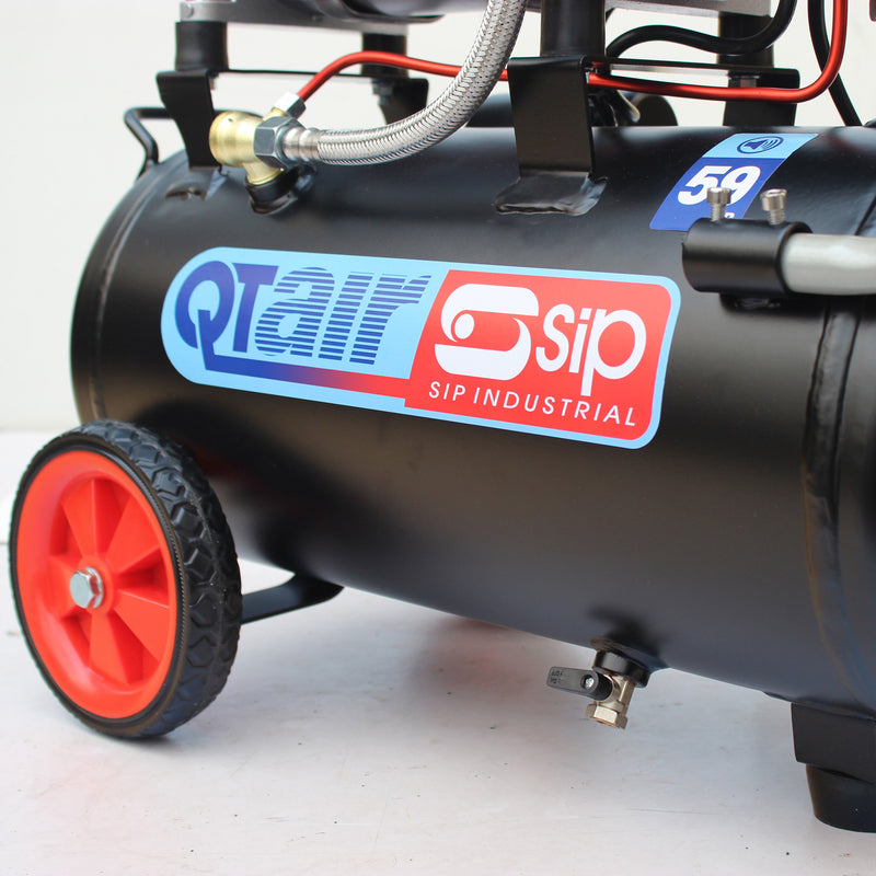 SIP QT AIR DD 1.5hp 24ltr Quiet Ultra Low Noise Oil-Free Direct Drive Compressor