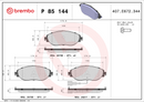 Brembo Brake Pad Set - P85144