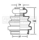 First Line Cv Joint Boot Kit Part No -FCB2718