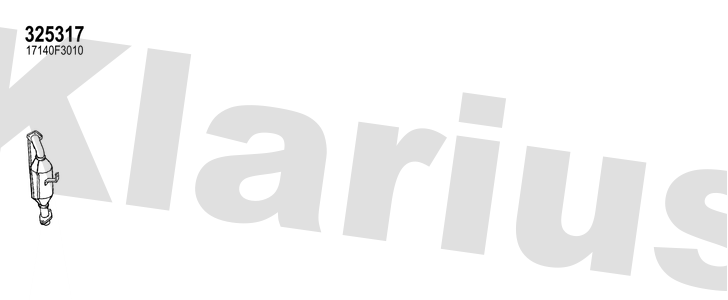 Klarius 325317 - Catalyst Type Approved  - Fits Toyota Yaris 1.5l Cat