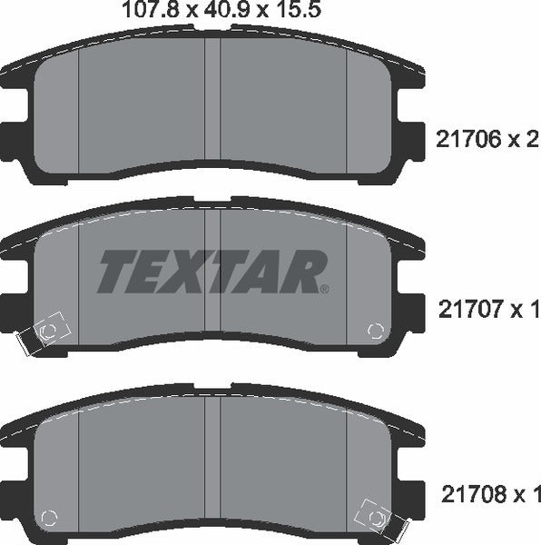 Textar Brake Pad Set - 2170602