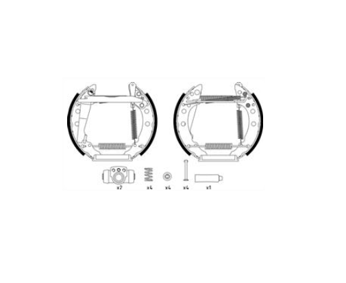 Mintex Brake Shoe Kits fits -Audi Seat VW MSP046 (also fits other vehicles)
