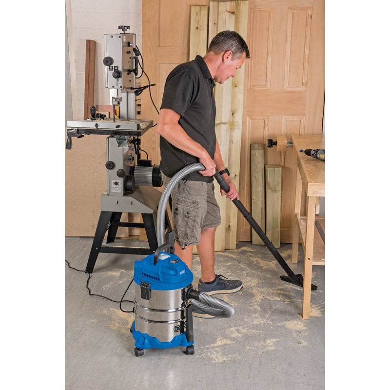 Wet and Dry Vacuum Cleaner with Stainless Steel Tank - 20L - 1250W