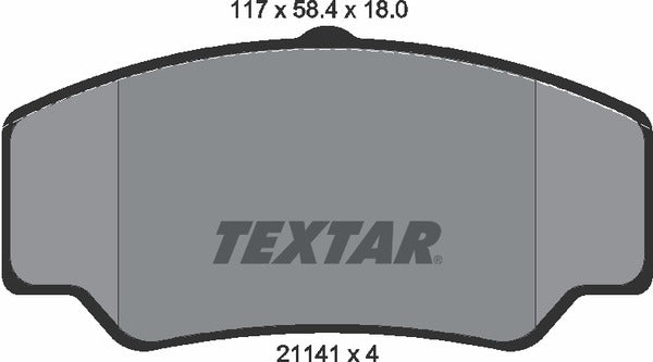 Textar Brake Pad Set - 2114103