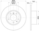 Mintex Brake Discs fits -BMW S267:6 MDC480 (also fits other vehicles)