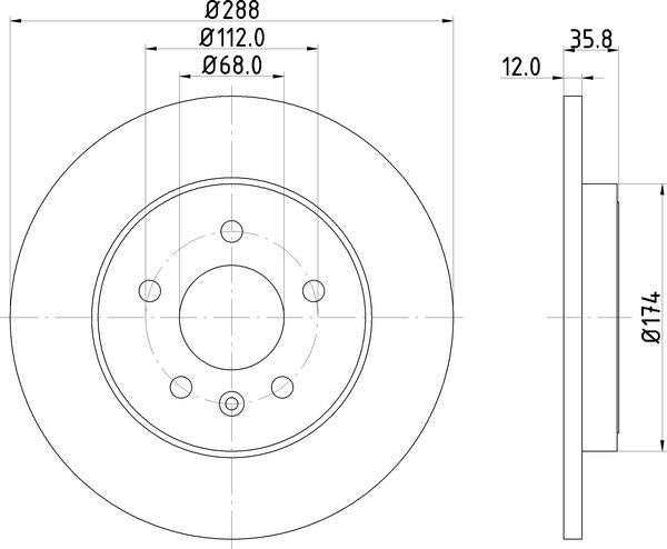 Mintex Brake Discs fits -Audi Seat V252:4 MDC2162 (also fits other vehicles)