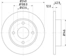 Mintex Brake Discs fits -Ford Mazda V288:5 MDC844 (also fits other vehicles)