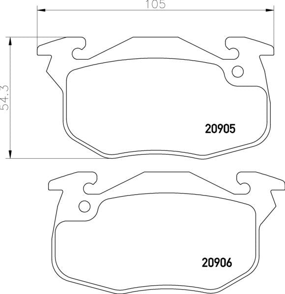 Citroën Peugeot Brake Pad Set - Padtech PAD1807