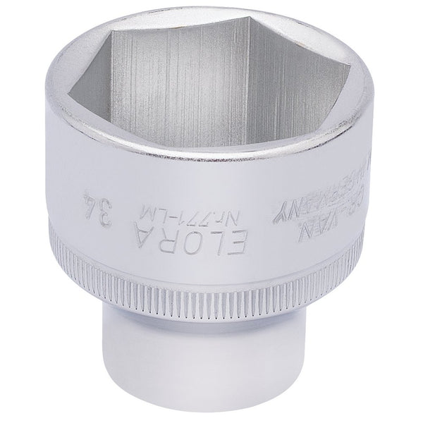 Elora Hexagon Socket, 1/2" Sq Dr, 34mm