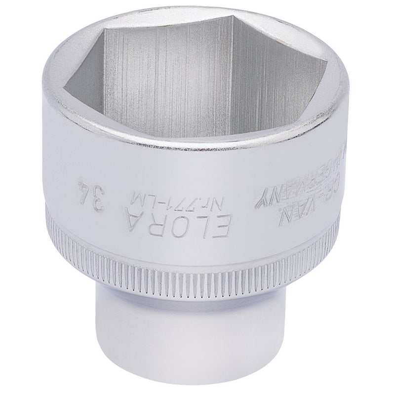 Elora Hexagon Socket, 1/2" Sq Dr, 34mm