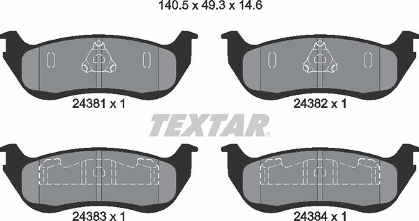 Textar Brake Pad Set - 2438101