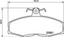 Mintex Brake Pad Set fits -Ford MDB1212 (also fits other vehicles)