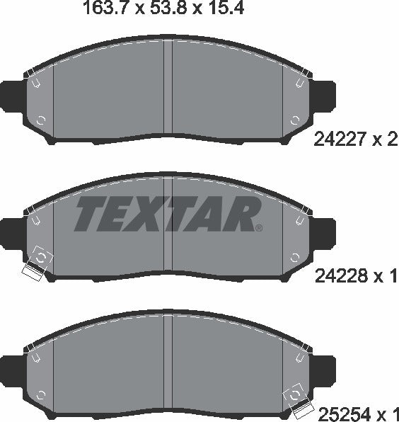 Textar Brake Pad Set - 2422704