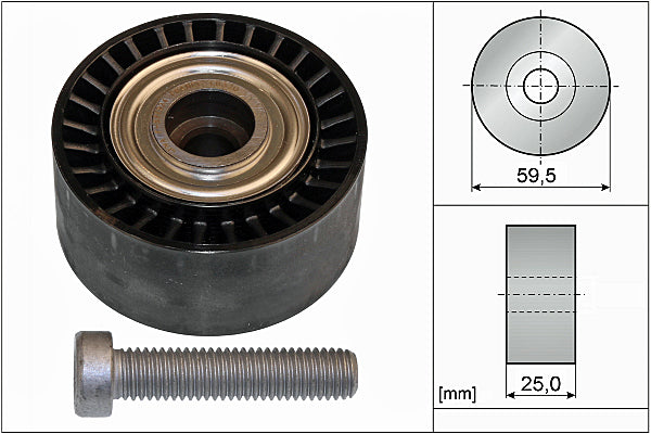 INA Deflection/Guide Pulley - V-Ribbed Belt - Part No - 532043310
