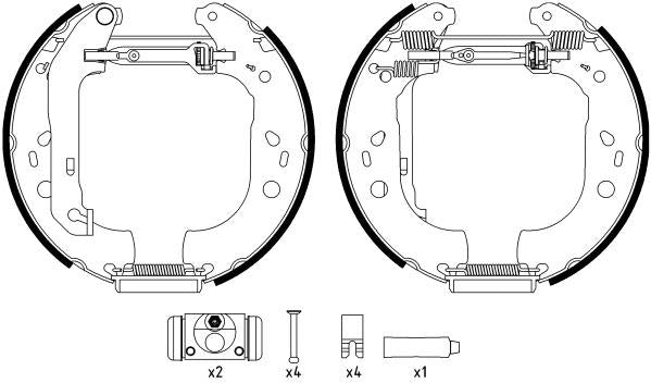 Mintex Brake Shoe Kits fits -Ford MSP287 (also fits other vehicles)