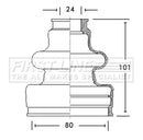 First Line CV Boot Kit  - FCB2651