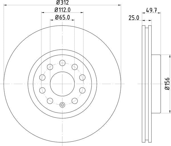 Mintex Brake Discs fits -Audi Seat Skoda VW V310:5 MDC1706C (also fits other vehicles)