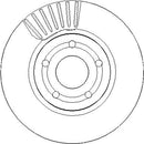 Disctech Brake Disc - Fits Ford - ABD3839 - Front Axle