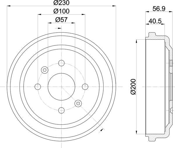 Mintex Brake Drum (Single) fits -Chevrolet Daewoo MBD288 (also fits other vehicles)