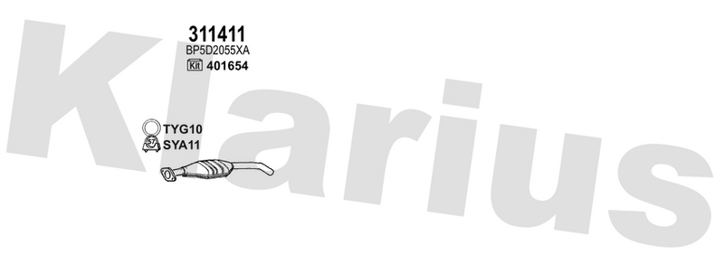 Klarius 311411 - Catalyst Type Approved  - Fits Mazda MX5 1.6i,1.8i