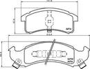 Mintex Brake Pad Set fits -Buick Chevrolet PontiAC MDB1792 (also fits other vehicles)
