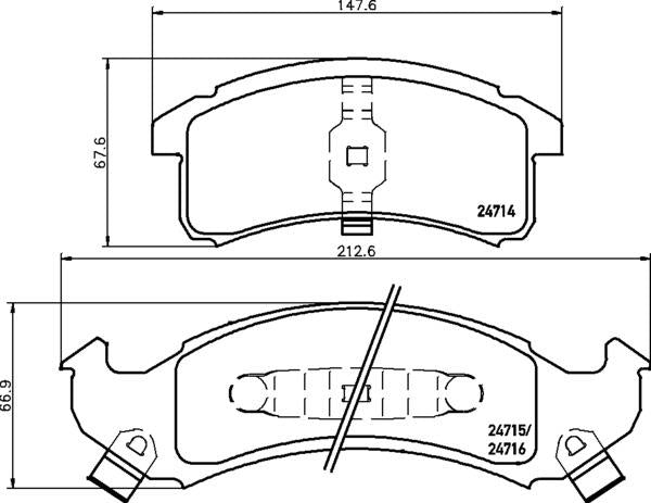 Mintex Brake Pad Set fits -Buick Chevrolet PontiAC MDB1792 (also fits other vehicles)