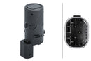 HELLA 6PX 358 141-681 Sensor, parking distance control - angled - 3-pin connector - Plugged