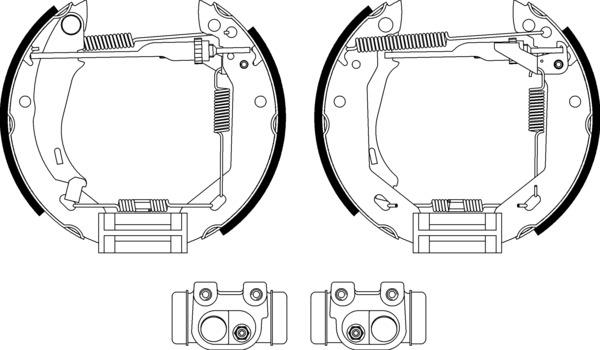 Mintex Brake Shoe Kits fits -Citroën Peugeot MSP073 (also fits other vehicles)