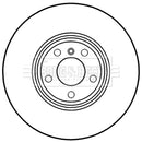 Borg & Beck Brake Disc (Single)  - BBD6038S