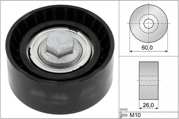 INA Deflection/Guide Pulley - V-Ribbed Belt - Part No - 532086810