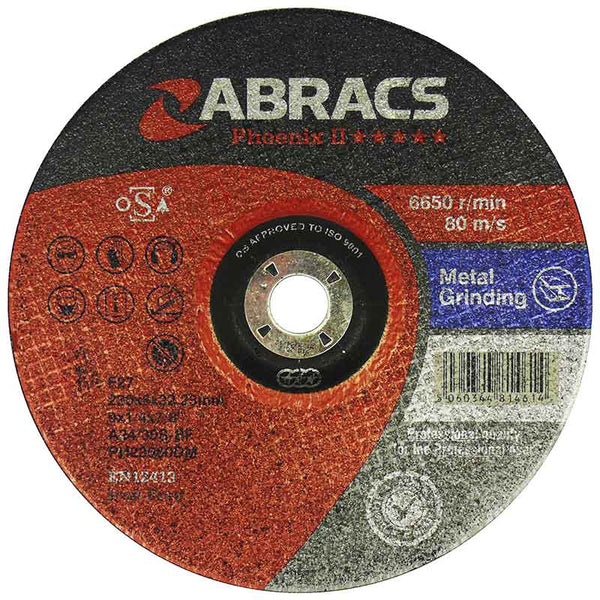 Metal Grinding Discs - Phoenix ll - Depressed Centre - 835335 x10