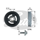 Gates DriveAlign Torsional Vibration Damper - TVD1061A