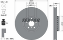 Textar  Front  Right Car Break Disc (Single) - 92290325
