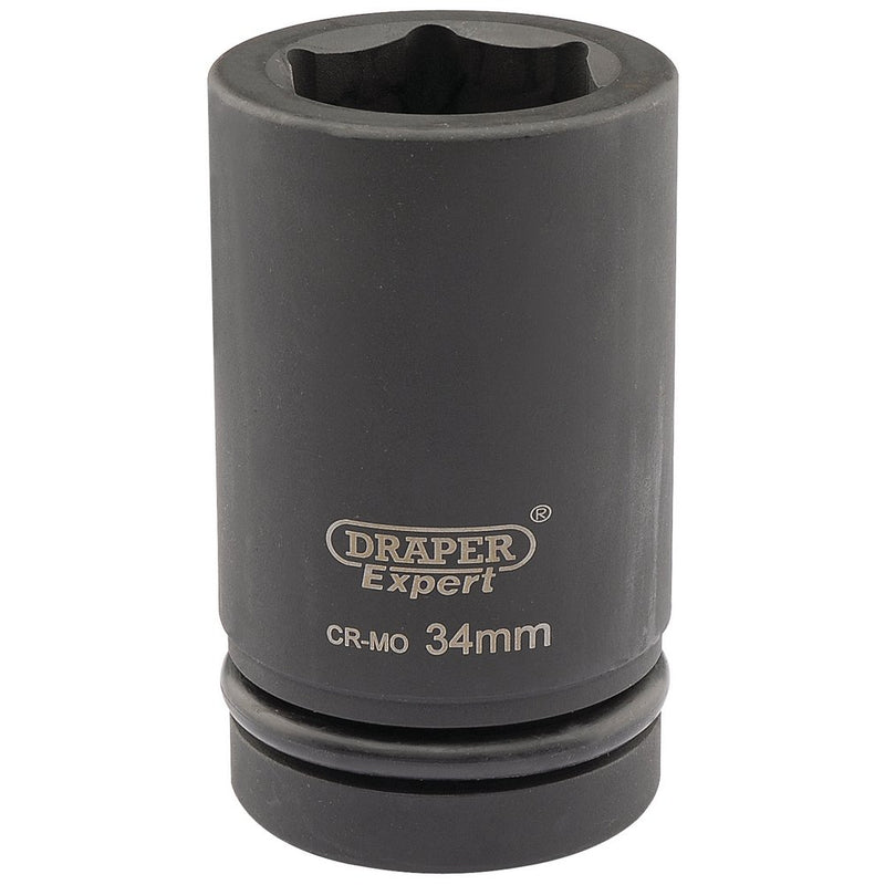 Expert HI-TORQ 6 Point Deep Impact Socket, 1" Sq Dr, 34mm