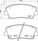 Mintex Brake Pad Set fits -Kia MDB4114 (also fits other vehicles)