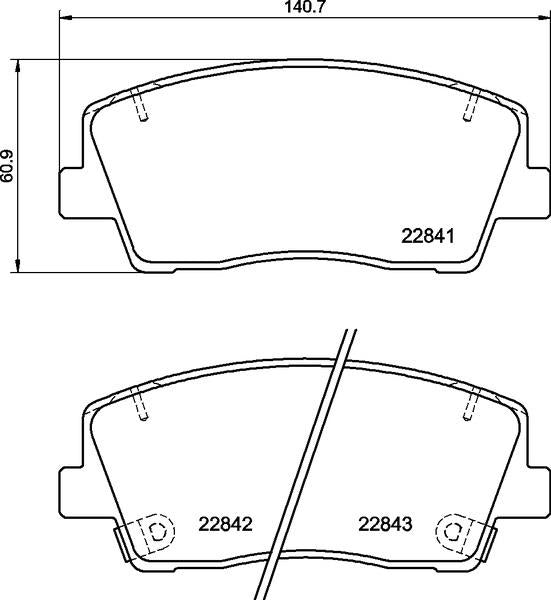 Mintex Brake Pad Set fits -Kia MDB4114 (also fits other vehicles)