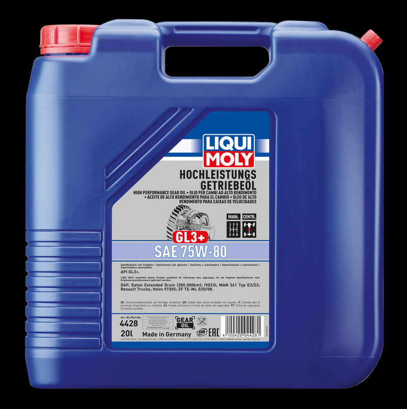 Liqui Moly High Performance Gear Oil (GL3+) SAE 75W-80 20L - 4428